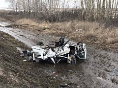 В Лысогорском районе «ПРИОРА» улетела в кювет