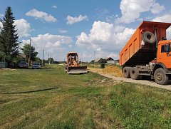 Сельские муниципальные образования Лысогорского района рассказывает о дорожных работах 