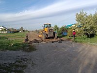 Дорожные работы в Большой Рельне и Яблочном