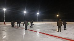 Лед  готов: в районе залито четыре катка