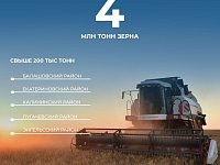 Результат сбора зерновых культур в Саратовской области почти в 1,5 раза выше прошлогоднего