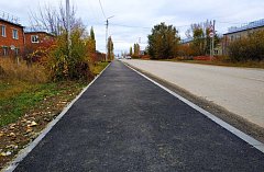 Протяжённость отремонтированных в регионе тротуаров равна расстоянию от Балакова до Хвалынска