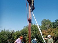 Поклонный крест села Бутырки преобразился благодаря общим усилиям местной власти и жителей